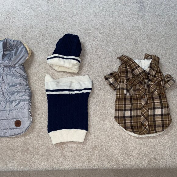 3 Doggy Sweaters Small Dog one AKC , one Gold medal , and one Hotel Doggy - Picture 1 of 5